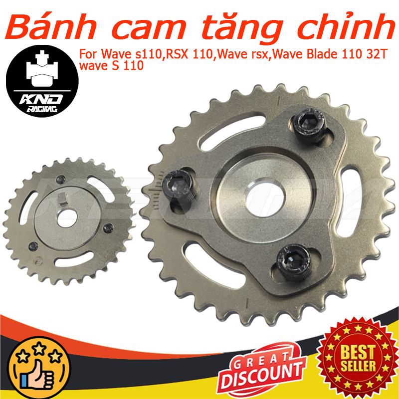 KENADA RACING Bánh tăng cam Wave s110, RSX 110, Wave rsx, Wave Blade 110 32T Dĩa cam độ S 110 tăng c