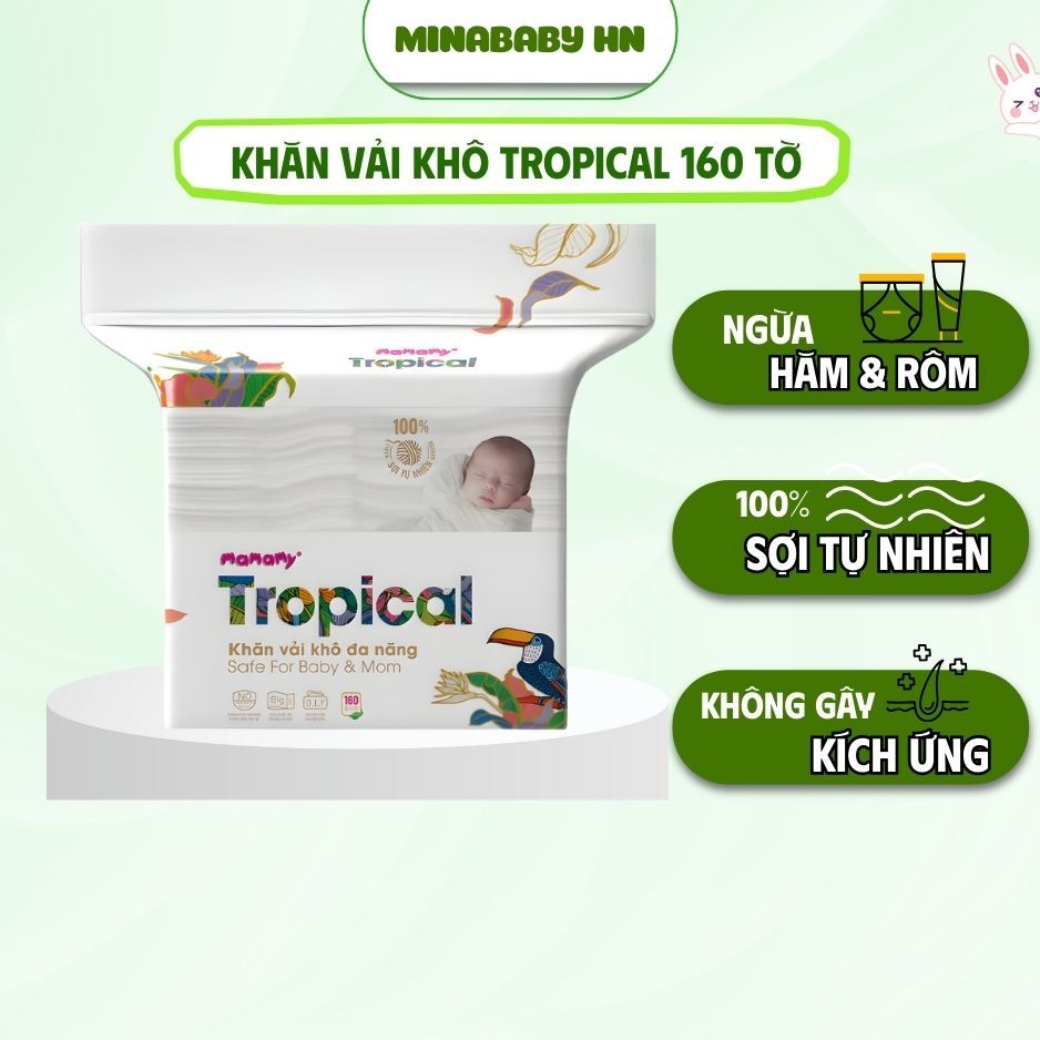Khăn Vải Khô Đa Năng Mamamy Tropical An Toàn, Tiện Lợi Cho Bé Và Cả Gia Đình, Khăn Vải Khô Đa Năng 1