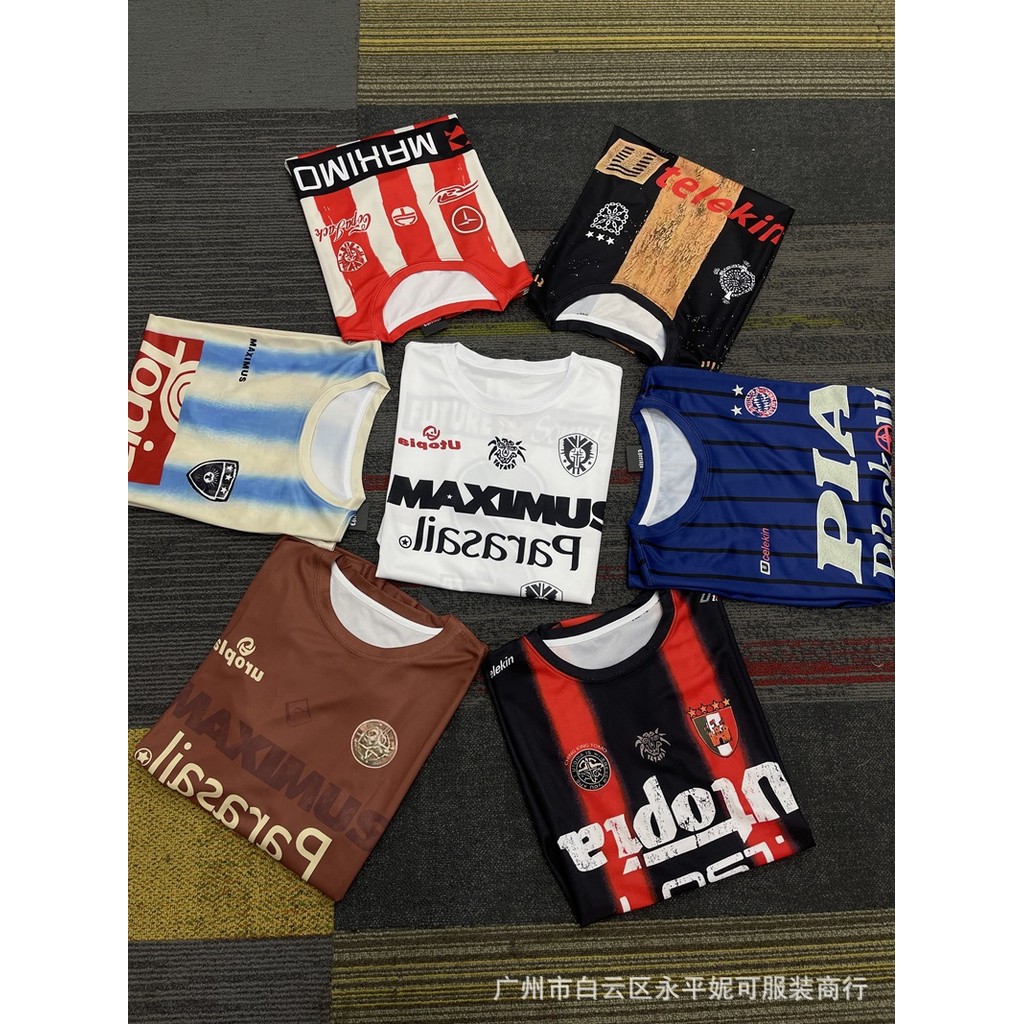 WIT7 Travis Scott Soccer Jersey Printed Summer Loose Football Shirt Short Sleeve T Shirt