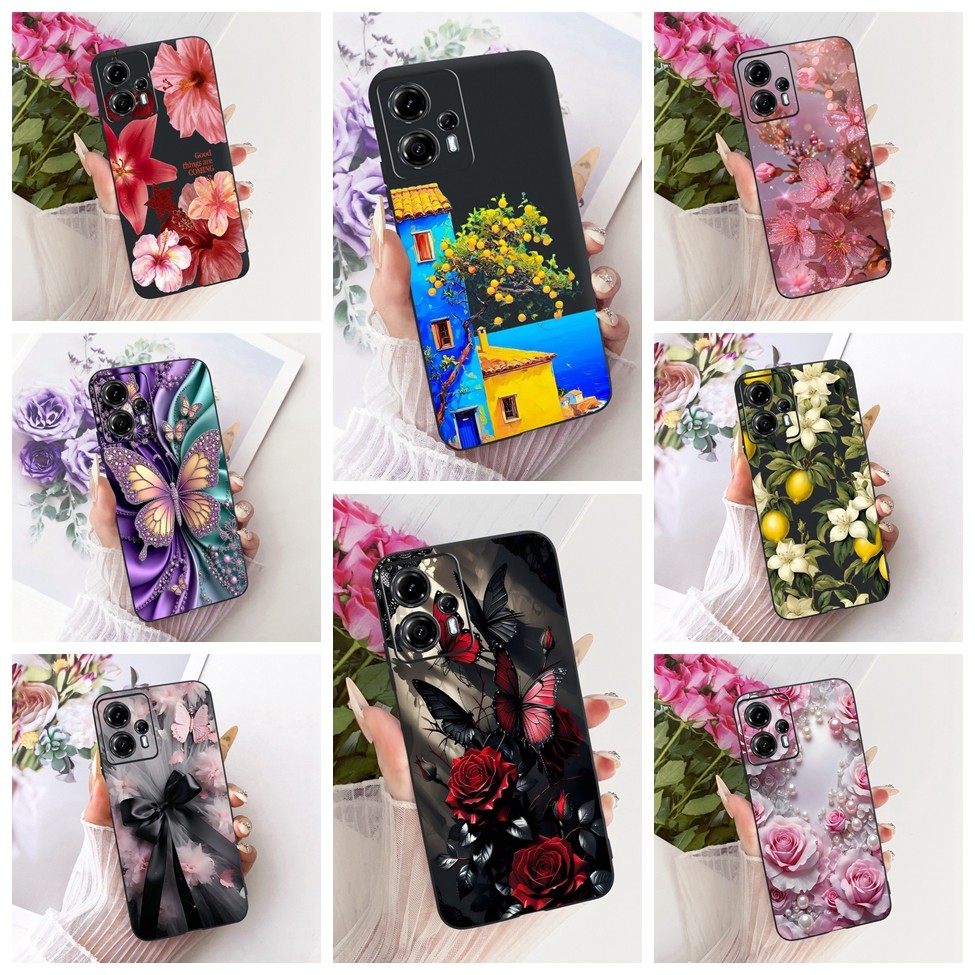 Ốp điện thoại Motorola Moto G13 hình mèo dễ thương thời trang ngộ nghĩnh Vỏ silicon Moto G13 Motorol