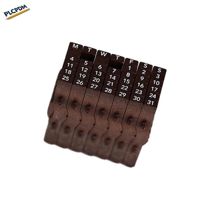 Calendar Date Stamp with Easy Roll Date Adjustment for Office Organization