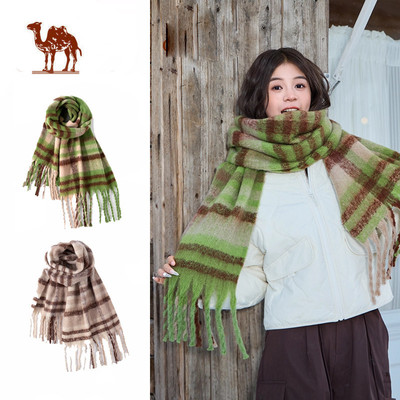 Khăn len CAMEL CROW dày, chống gió, giữ ấm cho cả nam và nữ.