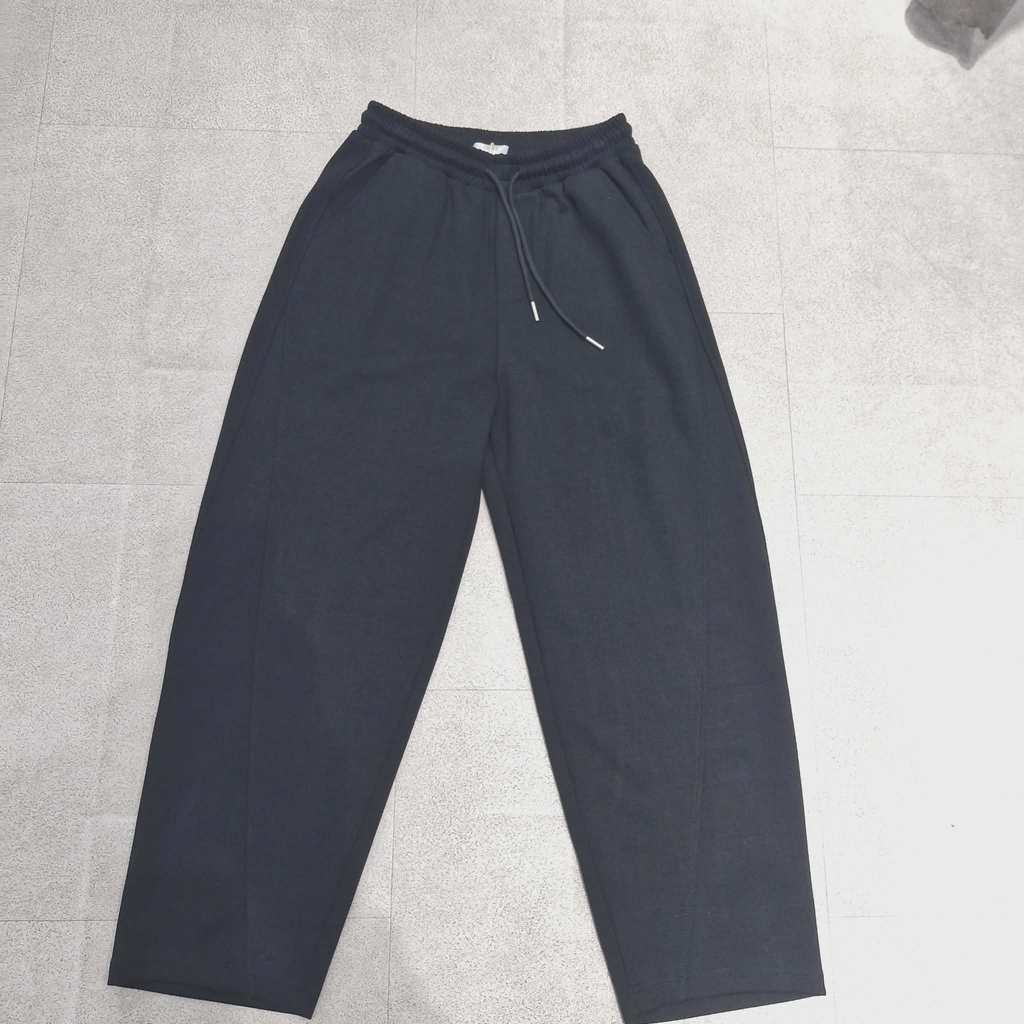 Quần nỉ NP193 8002 Mùa Đen Trơn Ống Rộng POYS BAABYAA