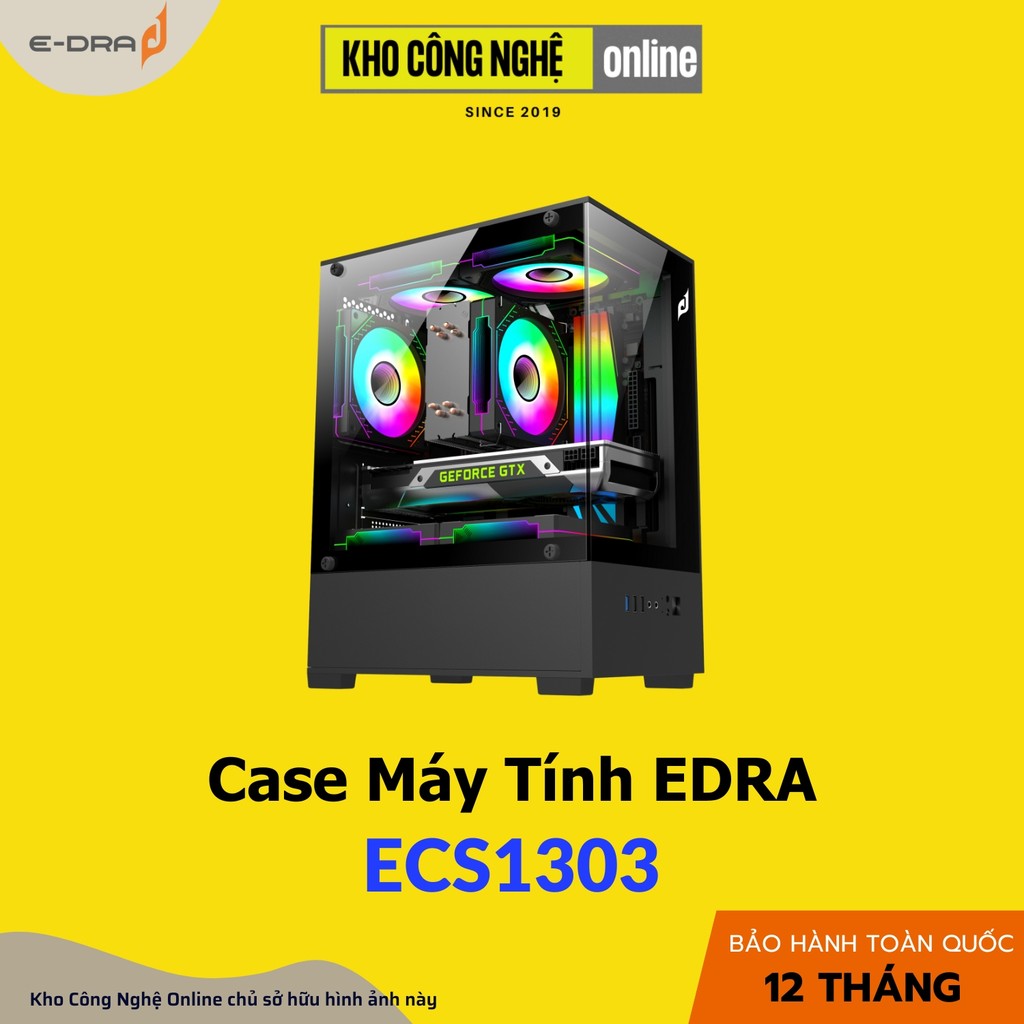 Vỏ Case máy tính EDRA ECS1303 - Đen (Hàng Chính Hãng)