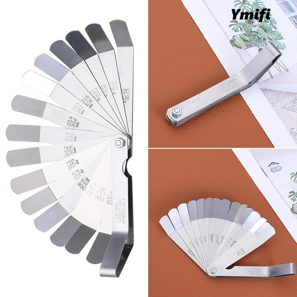 YMIFI Feeler Gauge Valve Offset 0.127-0.508MM 16 Lưỡi 100mm
