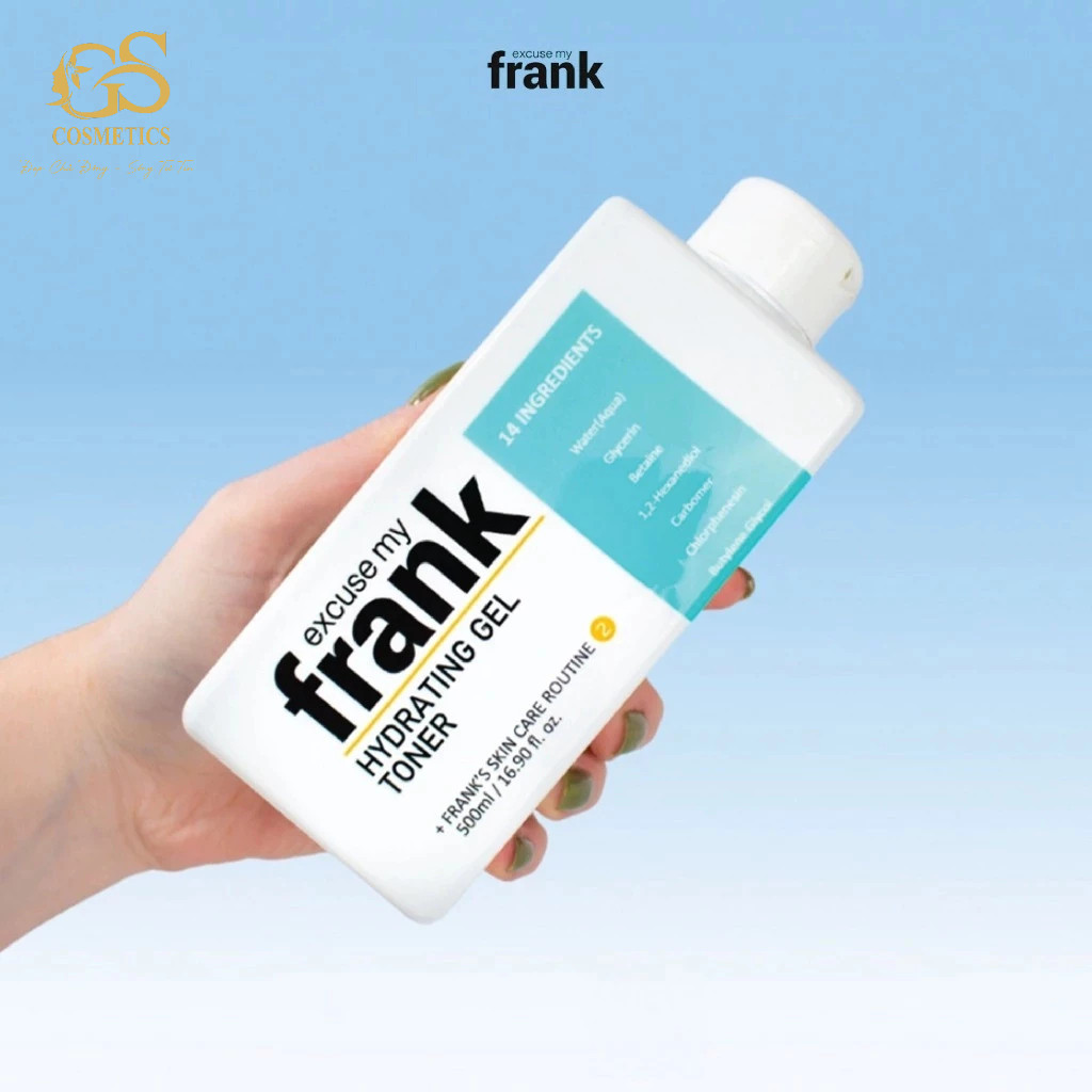[GS COSMETIC x FRANK] Nước hoa hồng EXCUSE MY FRANK HYDRATING GEL TONER 500ml