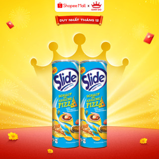  Bánh Lát Snack Khoai Tây Slide Vị Ngẫu Nhiên  Tự Nhiên Thịt Nướng Thơm Cay Sò Điệp  Combo 4 Lon X 145G 