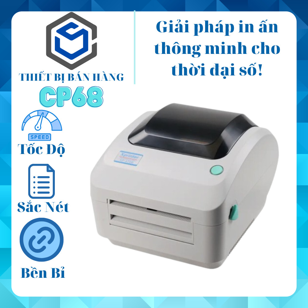 Máy In Nhiệt, Máy In Đơn Hàng, Máy In Tem Mã Vạch, Xprinter 470B - In đơn sàn TMĐT Shopee...., In đơ