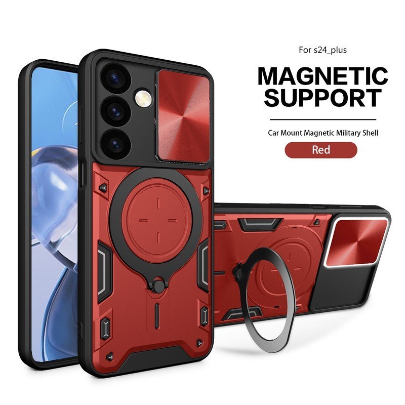 Ốp lưng PC + TPU + Kim loại từ vòng giáp cho Samsung S22 S22 Plus S22 Ultra S23 S23 Plus S23 Ultra S