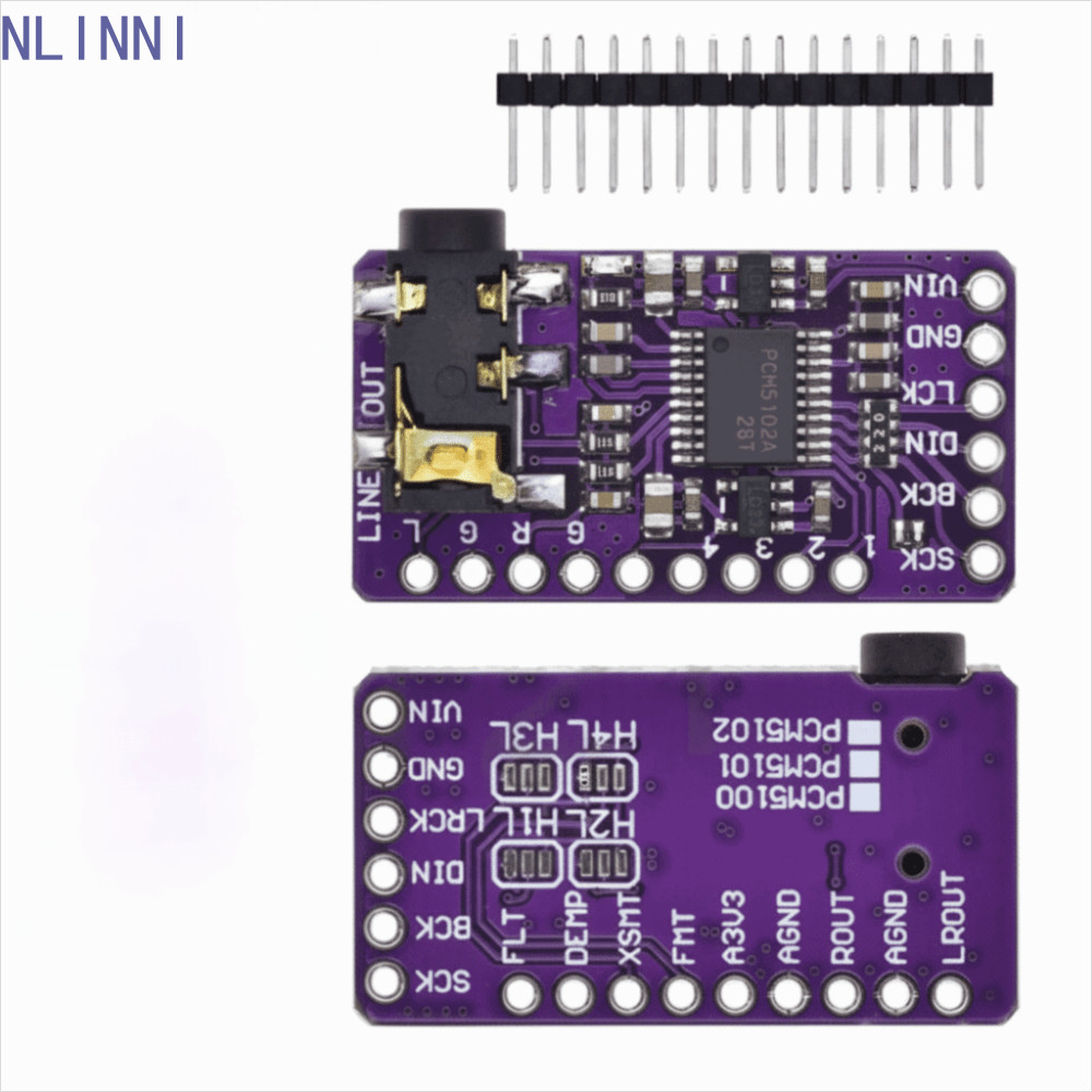Máy nghe nhạc NLINNI PCM5102A I2S, Âm thanh kỹ thuật số PCM5102A DAC I2S Module, Giao diện mô-đun Má