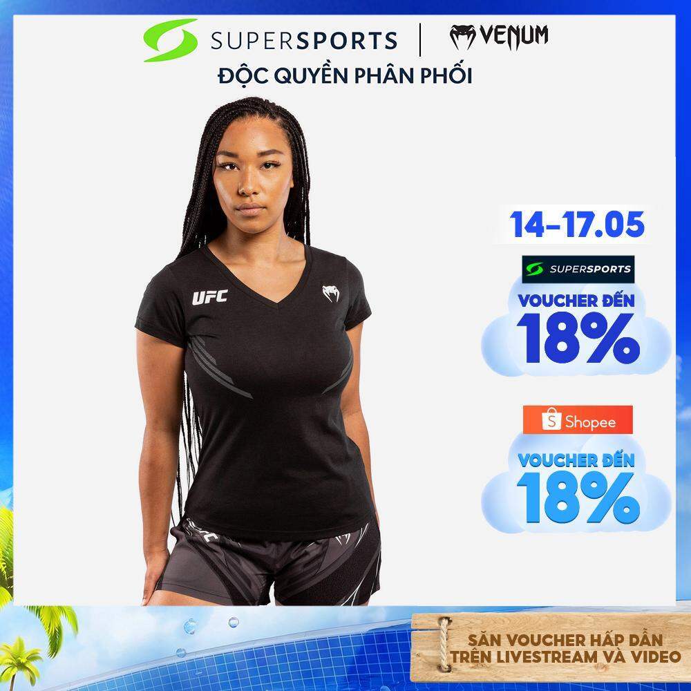 Áo Thun Thể Thao Nữ Venum Ufc Fight Night Replica - Đen  - VNMUFC-00069-001