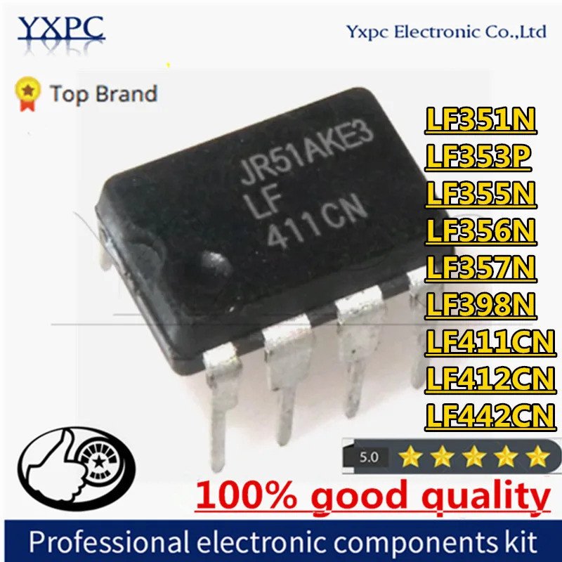 5 chiếc LF351N LF353P LF355N LF356N LF357N LF398N LF411CN LF412CN LF442CN DIP8 Chips ic