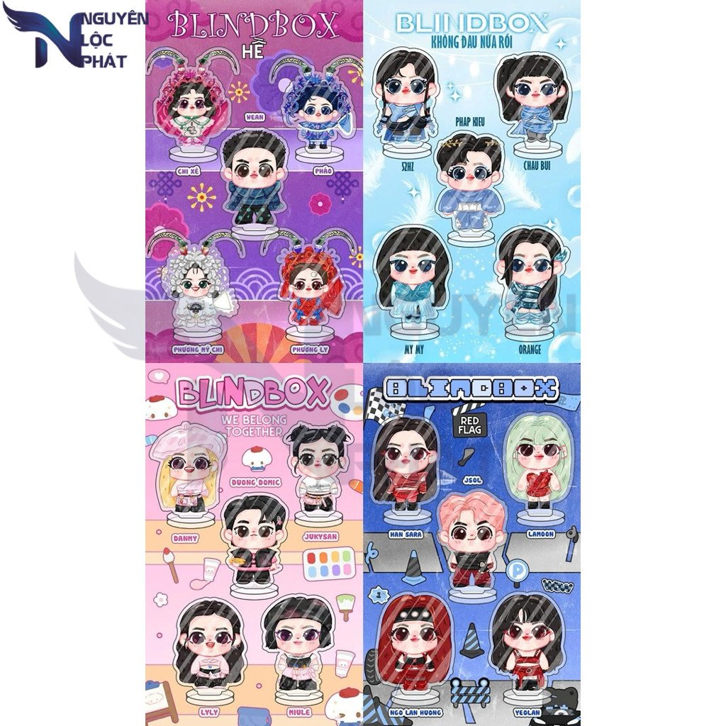 Blindpack túi mù mô hình standee trang trí nhân vật EXSH Em xinh say hi 2cm nlp