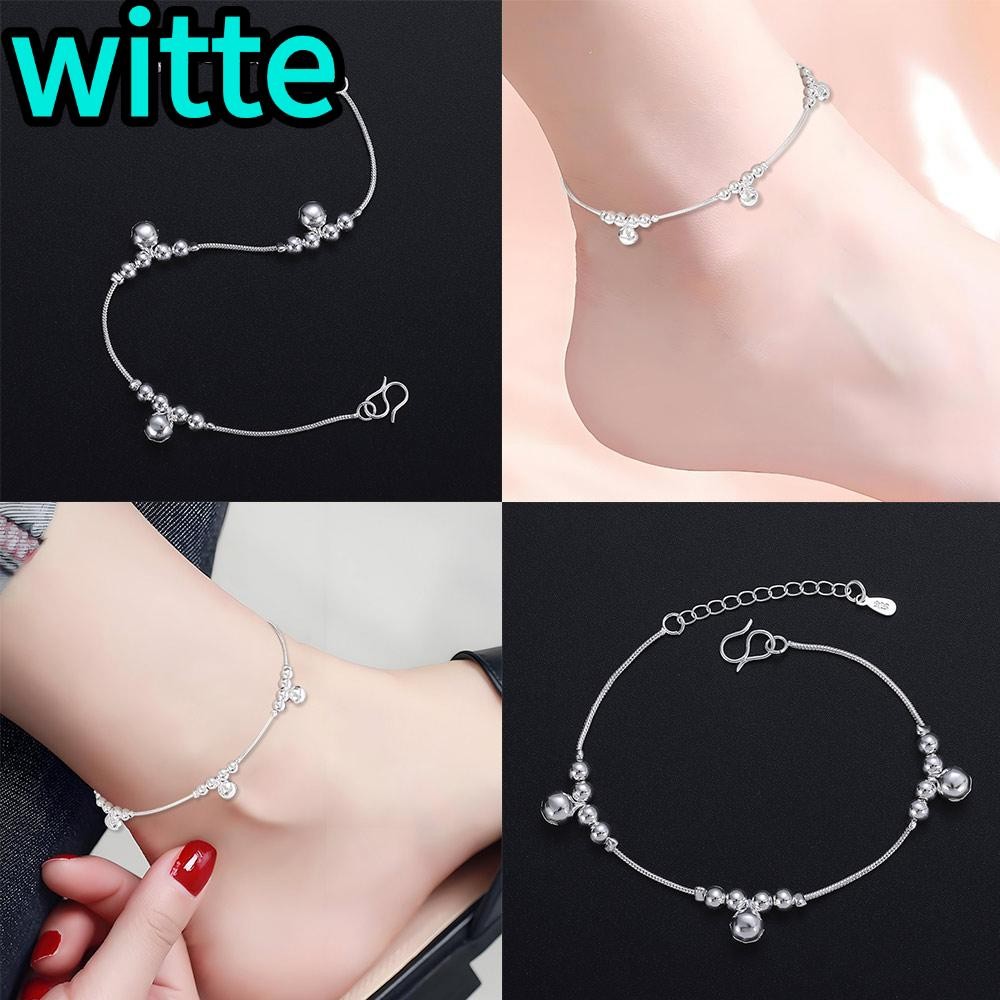 Vòng chân WITTE Dây chuyền mạ bạc thời trang nữ