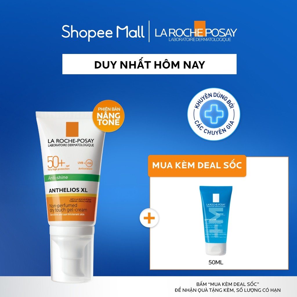 [PHIÊN BẢN NÂNG TONE] Kem chống nắng nâng tone cho da dầu La Roche-Posay Anthelios XL SPF50+ PA++++ 50ml
