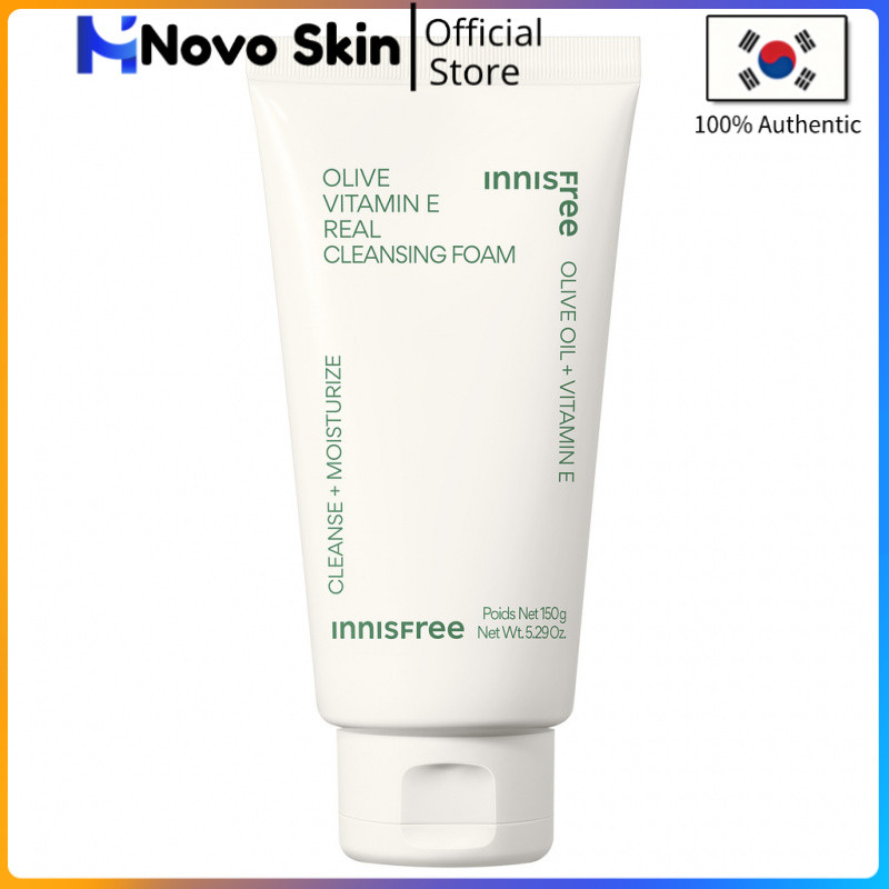 [Vegan Beauty] Bọt rửa mặt Innisfree Olive Vitamin E Real, 150g,