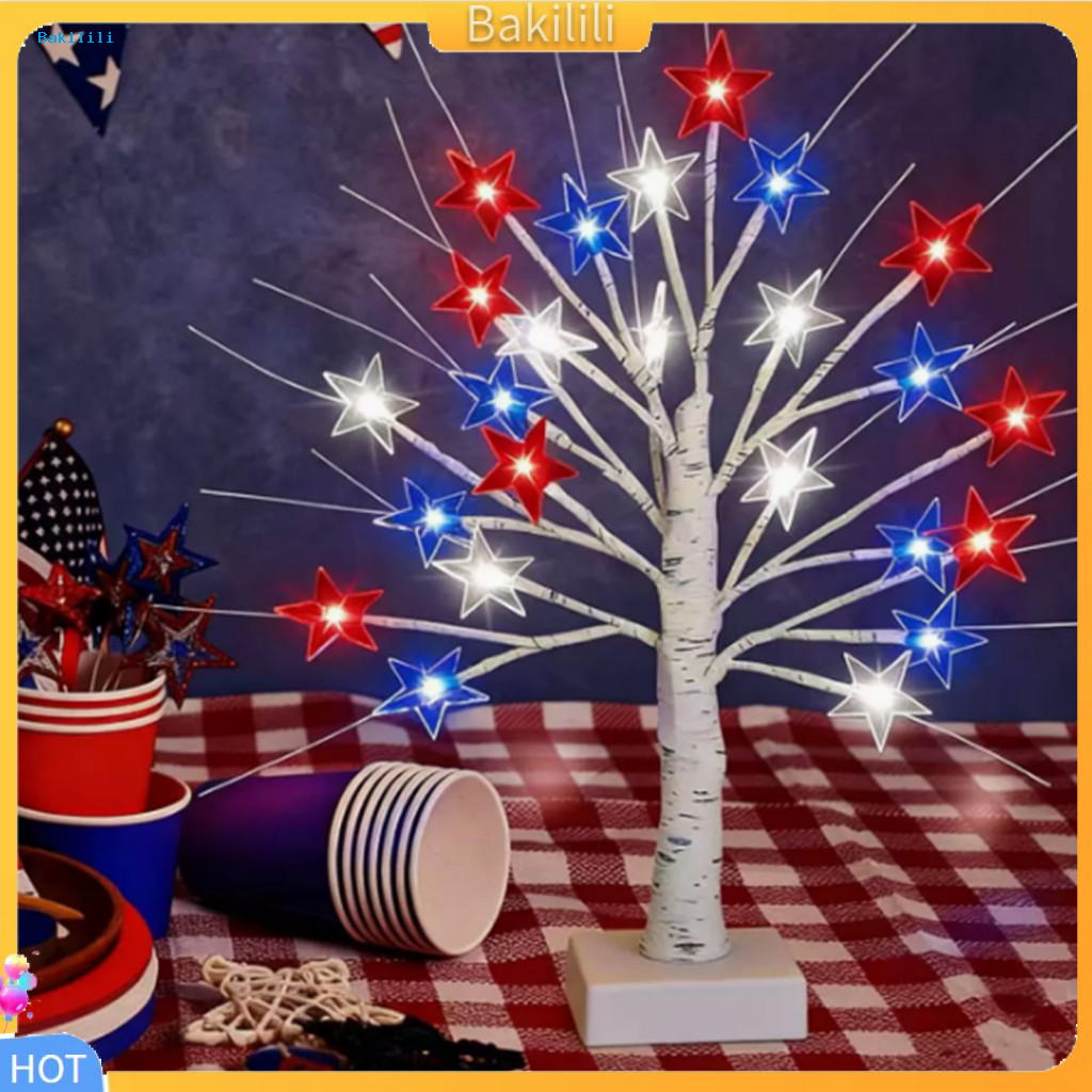 {Bakilili} Đèn Yêu Nước Di Động 4th of July Đèn Trang Trí 4th of July Led Yêu Nước Để Bàn Trang Trí 