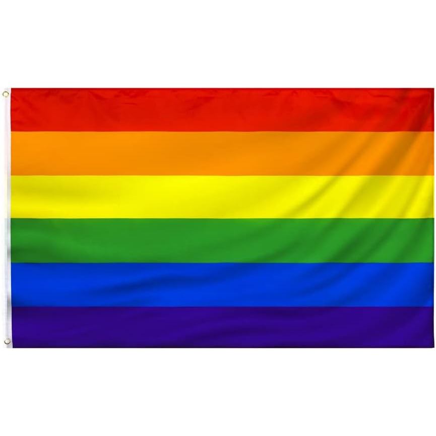Rainbow Pride FLAG 3x5 FT Polyester niềm tự hào đồng tính cờ ngoài trời trong nhà Canvas Header và F