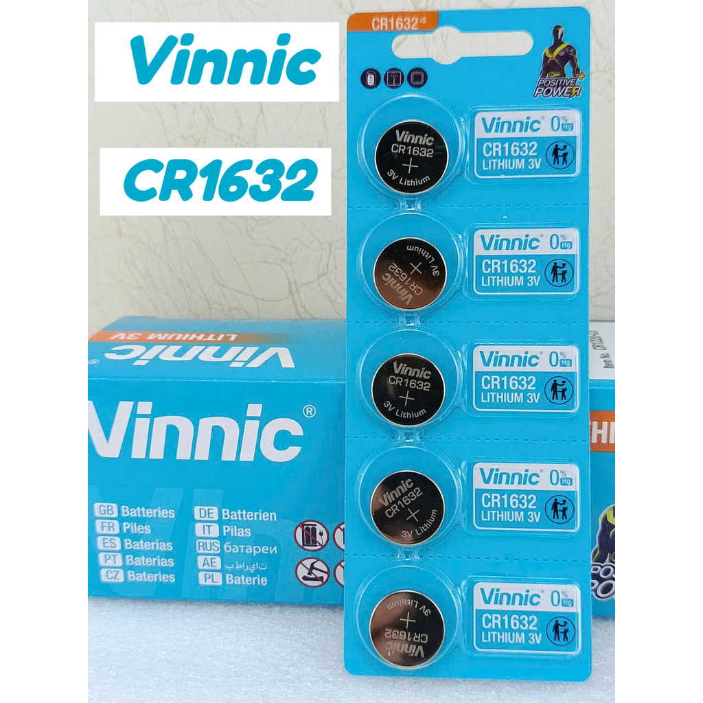 Vỉ 5 Viên Pin CR1632 1632 Vinnic