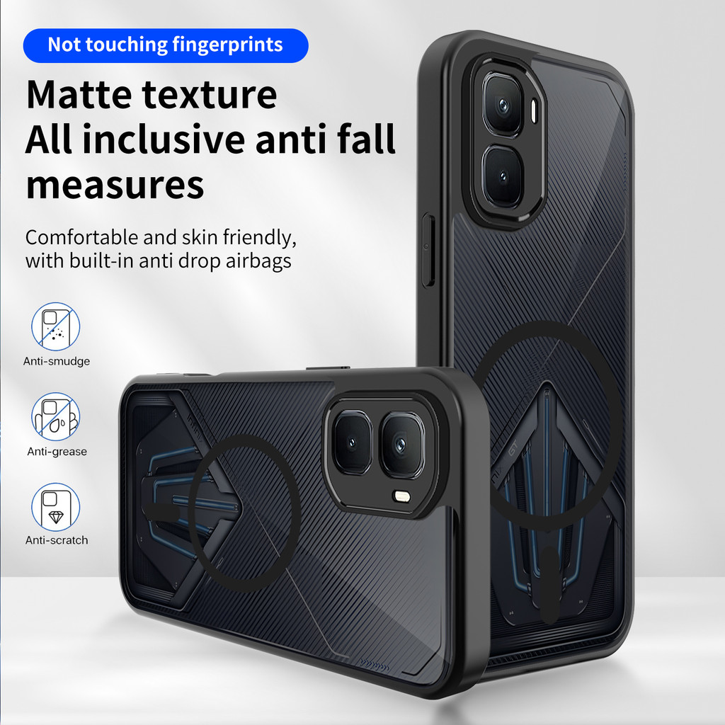 Ốp Điện Thoại Mờ Mờ Cho Infinix GT50 Pro Đuổi Từ Tính Silicon Mềm Bảo Vệ Ống Kính Cho Inifinix GT 50