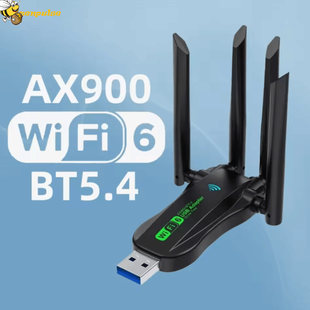Bộ chuyển đổi USB WiFi6 băng tần kép ZENPULSE, AX900 Bluetooth 5.4 900Mbps WiFi Dongle, Plug Play 2.