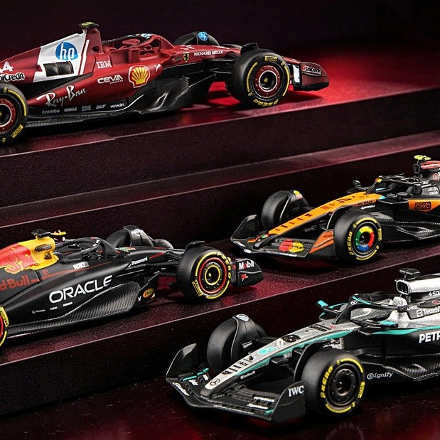 Thẻ treo Burago F1 Series 1: 64 Formula Racing Model Mercedes Benz Racing Team Red Bull Ferrari McLa