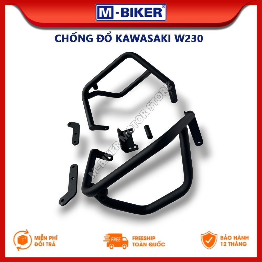 [M-Biker] Chống đổ W230, Khung chống đổ W230, Chống đổ kèm gù dành cho Kawasaki W230