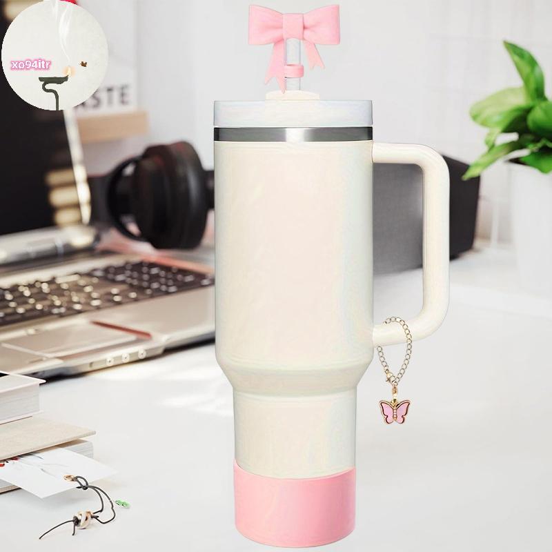 XOITR Stanley Cup Phụ Kiện Bộ, Nơ Ống Hút Bao Toppers Dễ Thương Cho Stanley Cup 30 / 40oz Tumble, Bư