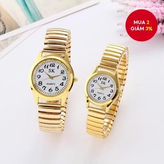 Đồng hồ thạch anh có dây co giãn linh hoạt dành cho nữ và nam giới Cặp đôi thời trang giản dị dành cho nữ Đồng hồ quà tặng