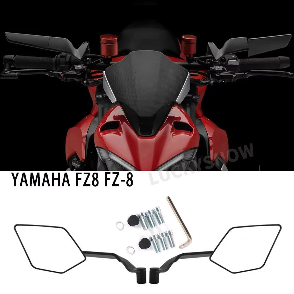 Thích hợp cho Yamaha FZ8 FZ-8 FZ Đa Năng Xe Máy Gương Chiếu Hậu Vô Hình Xoay Có Thể Điều Chỉnh Cánh 