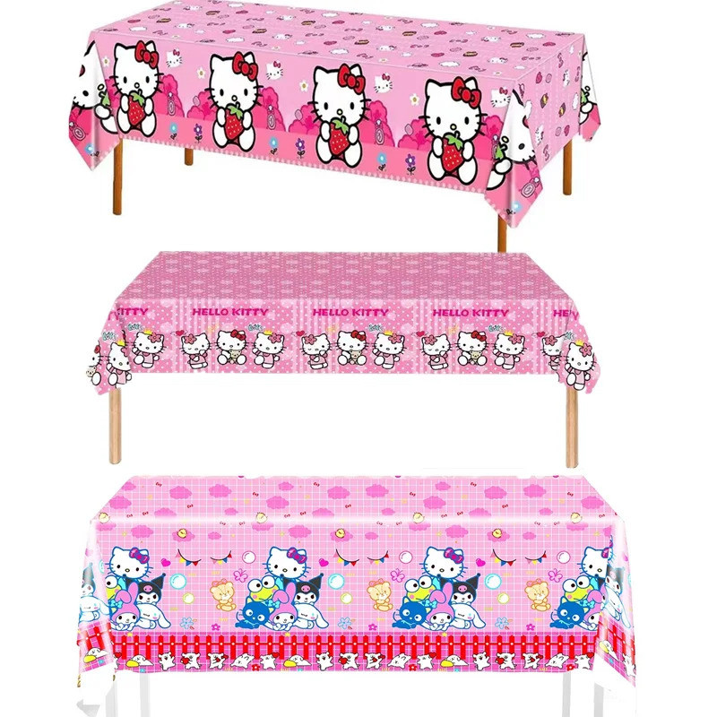 Hello Kitty Sinh Nhật Khăn Trải Bàn Tiệc Hello Kitty Khăn Trải Bàn Hello Kitty Cho Đồ Trang Trí Tiệc