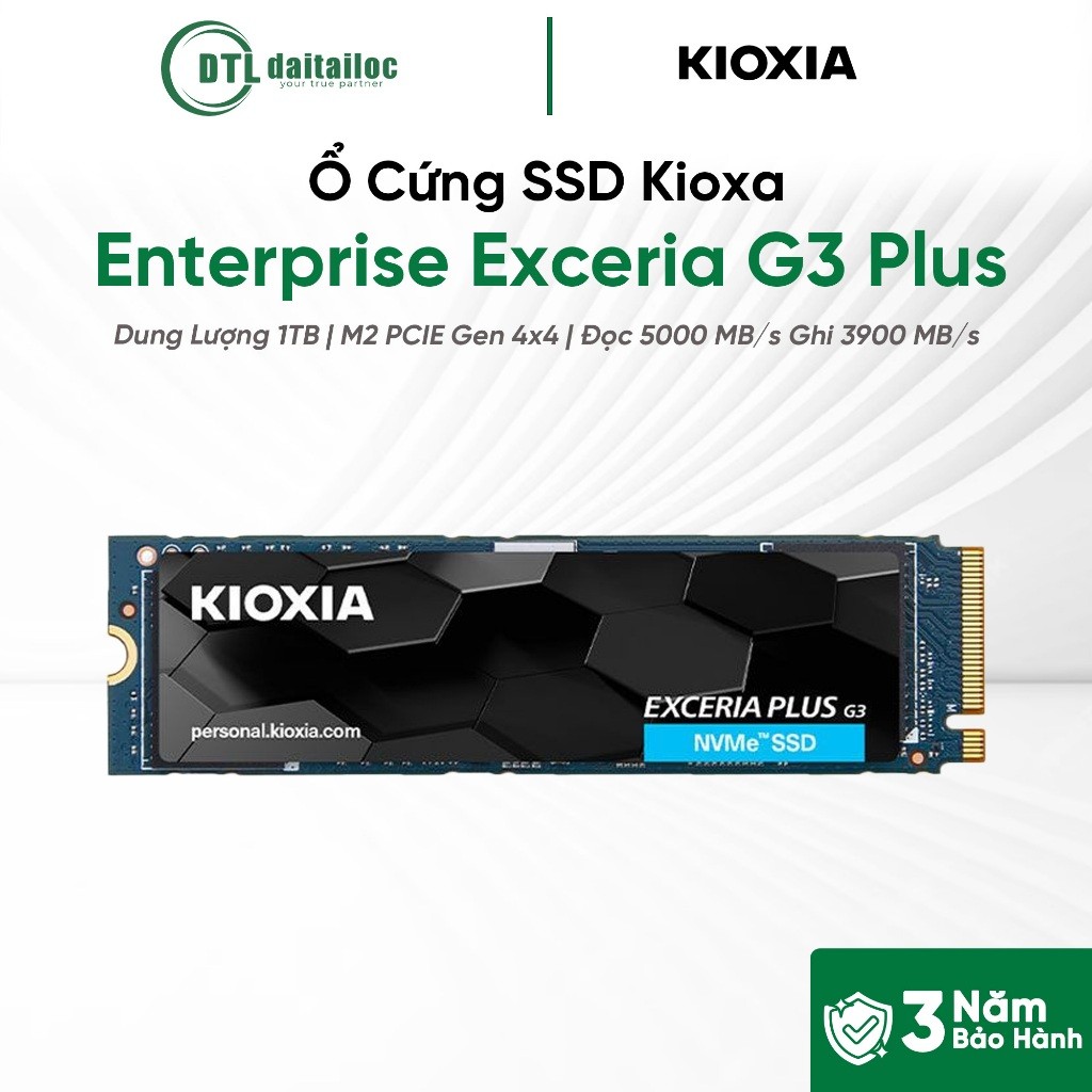 Ổ Cứng SSD KIOXIA Enterprise Exceria G3 Plus 1TB M2 2280 PCIE Gen 4x4 | Chính Hãng | Bảo Hành 60 Thá