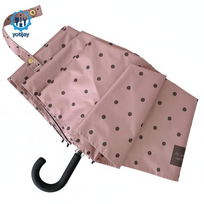 Dù che nắng phong cách Hàn Quốc dù chấm tròn nhỏ gọn dù xếp khối nhỏ gọn cho nữ và đi lại