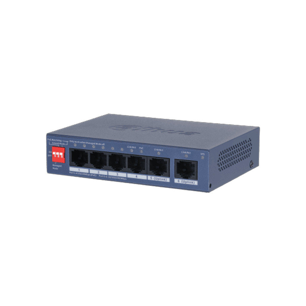 [Siêu Sale] [Chính hãng] Switch PoE DAHUA DH-CS4006-4ET2GT-36 (Cloud, 4 PoE, 2 uplink, 36W)