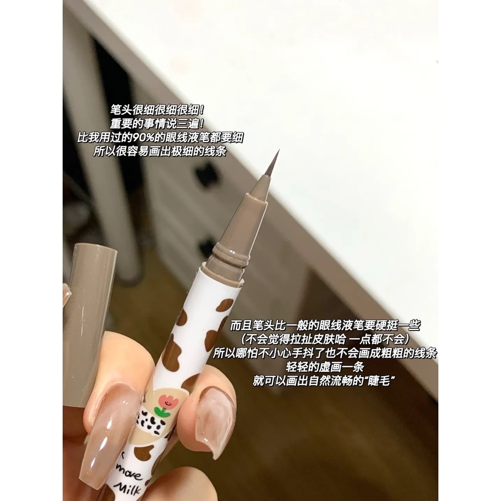 Thật sự ổnVẽ Dưới Lông Mi Flortte Flortte Liquid Bút Kẻ Mắt 02 Trà Lạnh Nâu 04 Nằm Tơ
