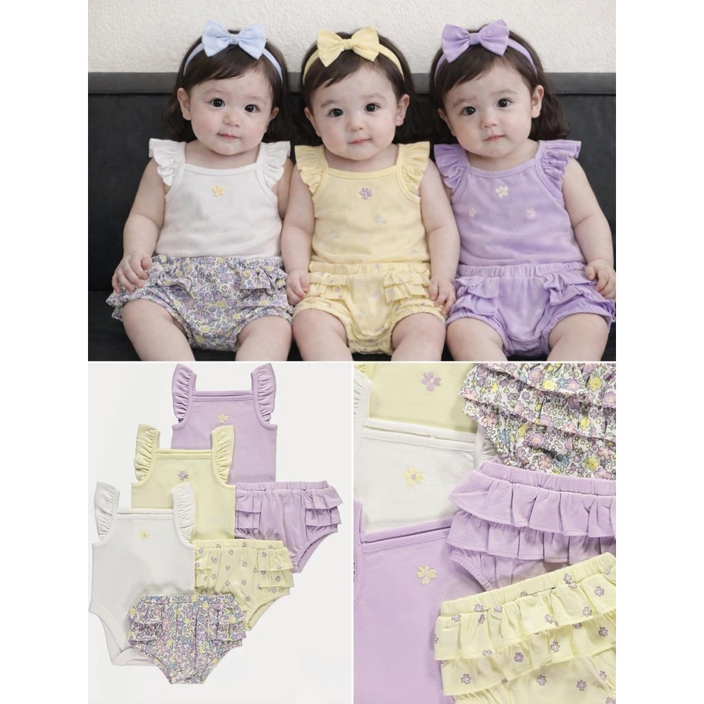 Set  bodysuit GEO UK AUTH sát nách cho bé gái