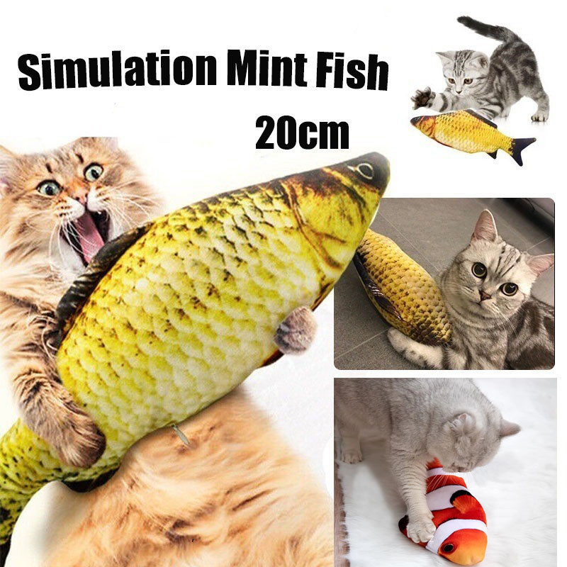Mèo Cá Đồ Chơi Mô Phỏng Cá Teasing Mèo Con Đồ Chơi Cá Teasing Mèo Dính Tương Tác Mô Phỏng Cá Nhai Đồ