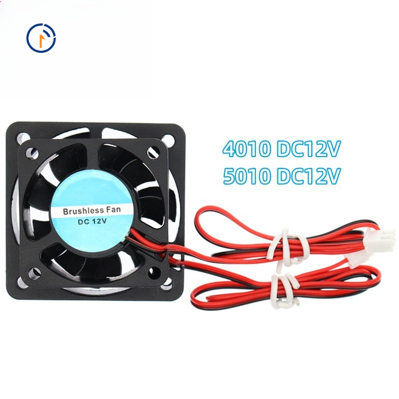 Quạt tuabin máy in 3D 4010 40x40X10 5010mm 50x50x10 2Pin Quạt làm mát không chổi than DC 12V Quạt ốn