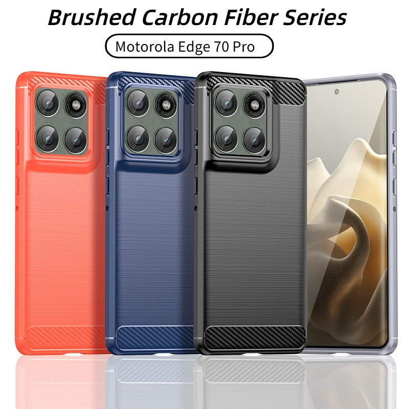 Ốp Lưng TPU Họa Tiết Sợi Carbon Cho Motorola Signature Edge 70 Pro 60 Fusion + 50 Ultra G87 G77 G67 