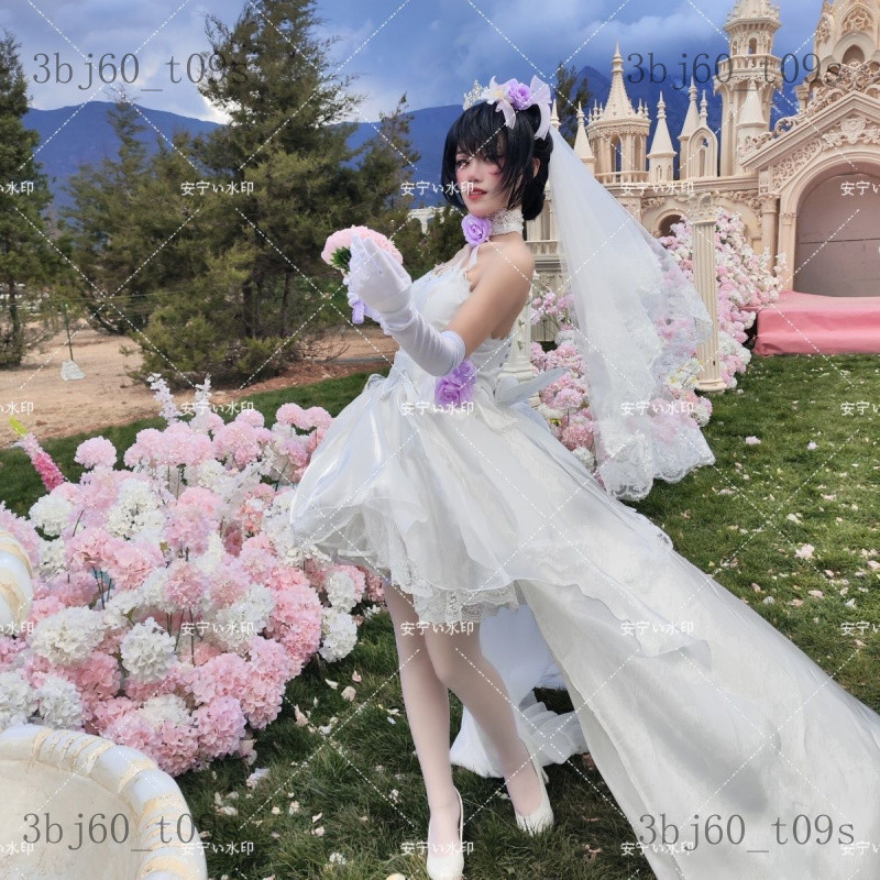 Trang phục cosplay Hẹn Hò Trực Tiếp cos Váy cưới của Fushigiyama Kurumi. cosplay Trang phục anime ha