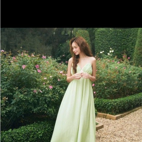 [NEW ARRIVAL] [SUMMER] DOTTIE - Đầm midi xếp nếp ngực (likenew)