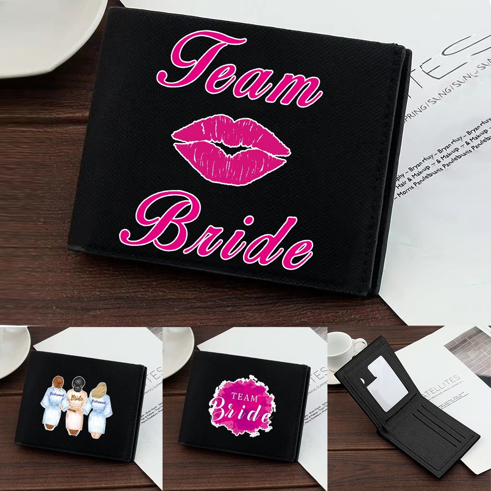 Wallet Vintage Business Wallet Students Key Coin Storage Purse Bride Printing Series Bank ID Cardhol