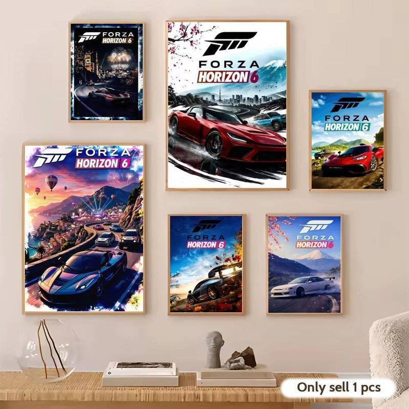 F-Forza H-Horizon Áp Phích Không Khung, In Nghệ Thuật Treo Tường Thẩm Mỹ Cho Phòng Khách Phòng Ngủ V