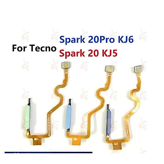Nút nguồn cảm biến vân tay in ngón tay flex cho Tecno Spark 20 Pro KJ5 KJ6