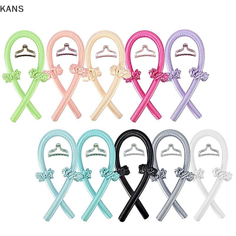 Kans Heatless Curler No Heat Hair Curler Ribbon Hair Rollers vn