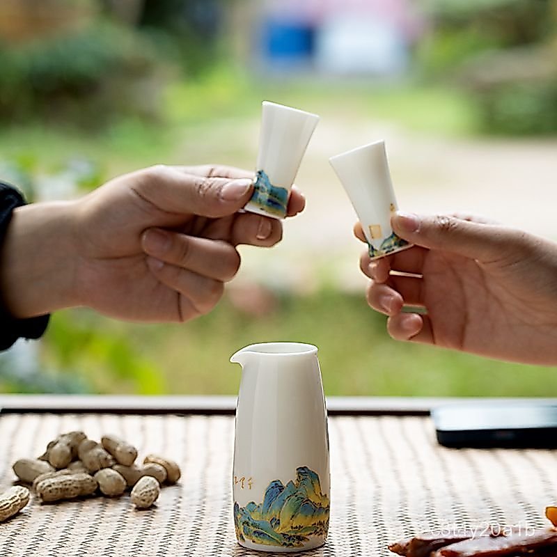 Bộ đồ uống rượu bằng gốm sứ, bình rượu, ly rượu nhỏ, ly rượu sake, ly uống rượu, ly rượu mạnh, bình 