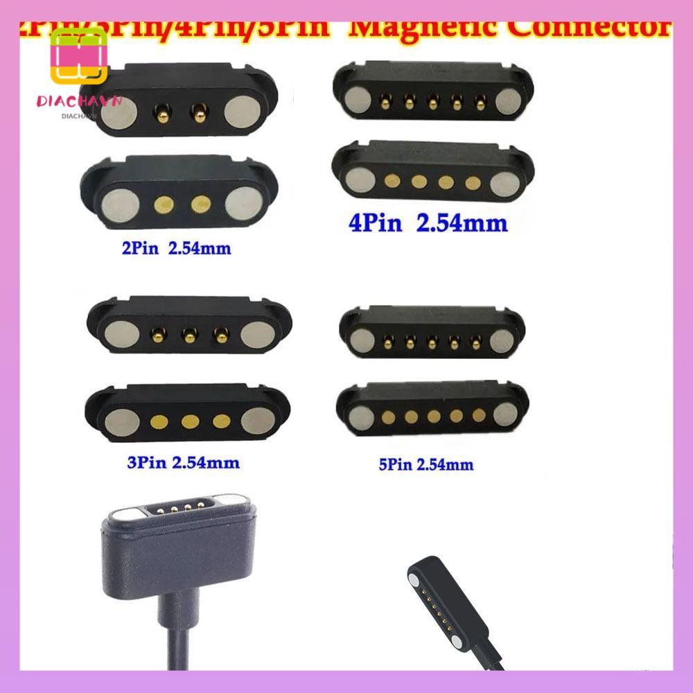 Đầu nối Pin Pogo từ tính DIACHAVN DC, Đầu nối từ tính 2A Pogopin hiện tại cao, 2Pin 3Pin 4Pin 5Pin K