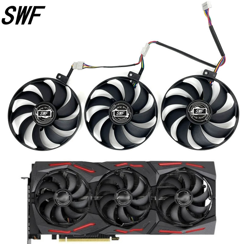 * FDC10H12S9-C T129215SU 7Pin GPU Card Quạt Làm Mát Cho ASUS ROG STRIX-GeForce RTX 2070 2080 SUPER T