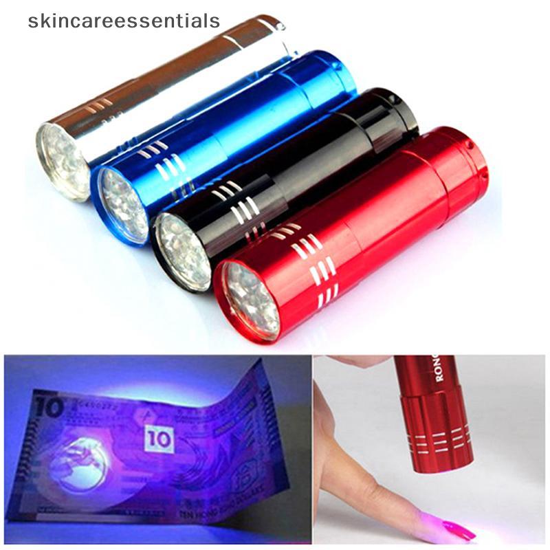 Skincare Essentials] Nail Droger Mini 9 Led Verlichting Zaklamp Uv Lamp Draagbare Nail Gel Lamp MỚI