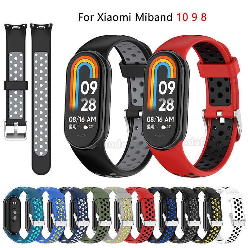 Dây đeo cổ tay thay thế thể thao Dây đeo silicon cho Xiaomi Miband 10 9 8